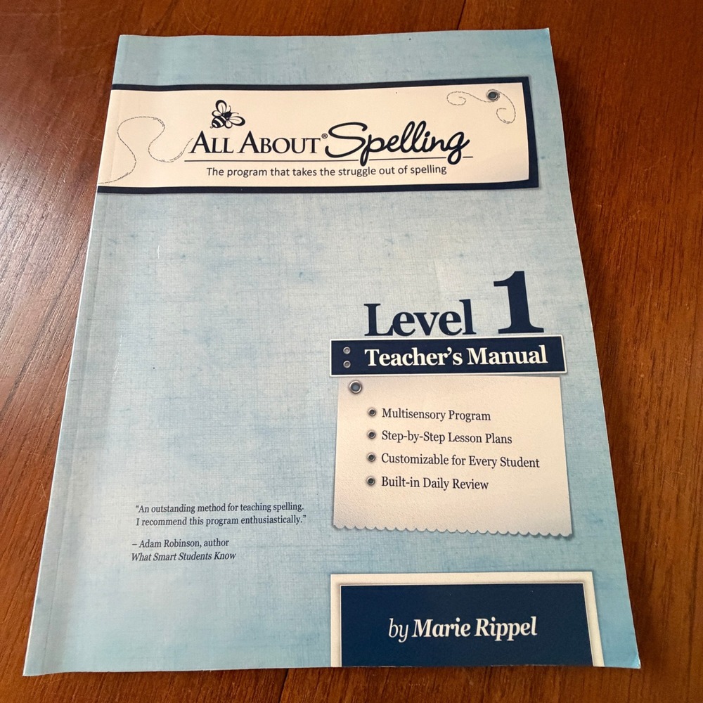 All About Spelling Level 1 Teacher Manual Marie Rippel Homeschool Curriculum